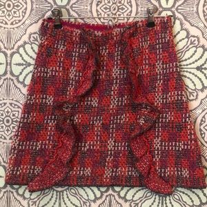 Zara knit ruffle skirt